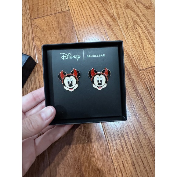 Disney Baublebar Jewelry - Disney Baublebar Mickey Mouse Halloween Horn Earrings Studs